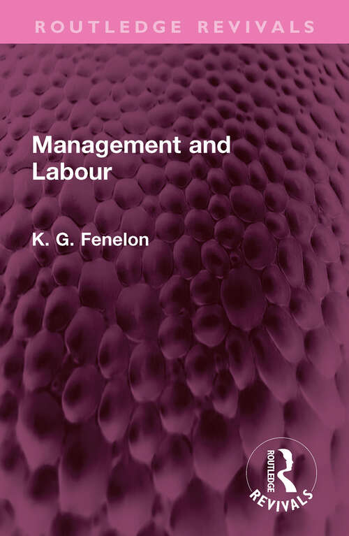 Book cover of Management and Labour (Routledge Revivals)