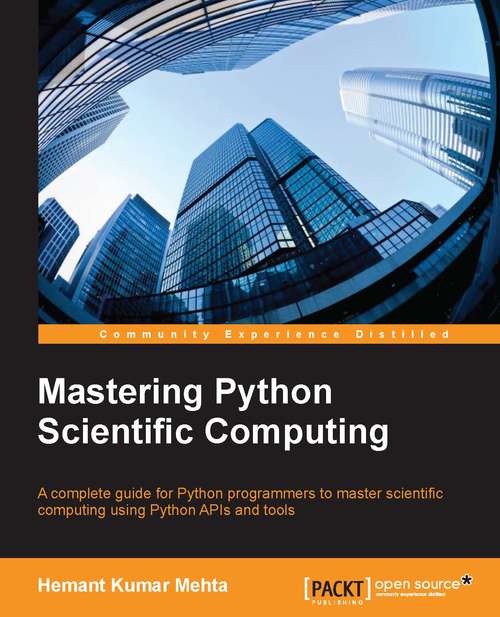 Book cover of Mastering Python Scientific Computing