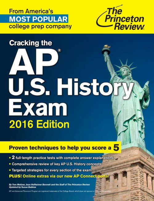 Book cover of Cracking the AP U.S. History Exam, 2016 Edition