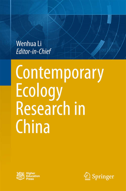 Book cover of Contemporary Ecology Research in China