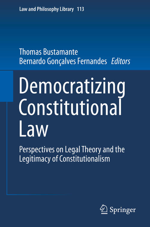 Book cover of Democratizing Constitutional Law