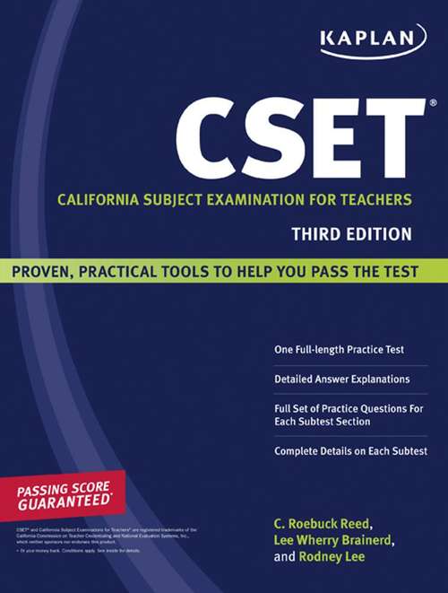 Book cover of California Subject Examination for Teachers (3rd edition)