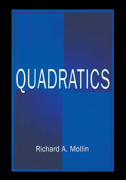 Book cover of Quadratics (Discrete Mathematics and Its Applications #2)
