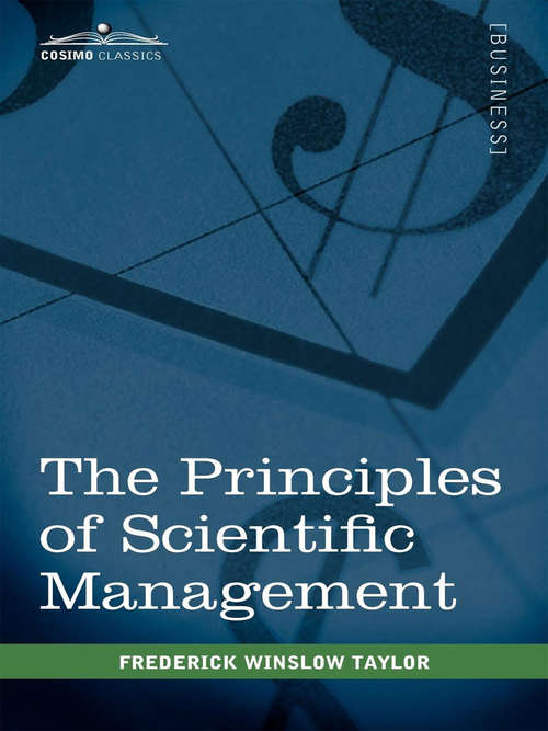 Book cover of The Principles of Scientific Management