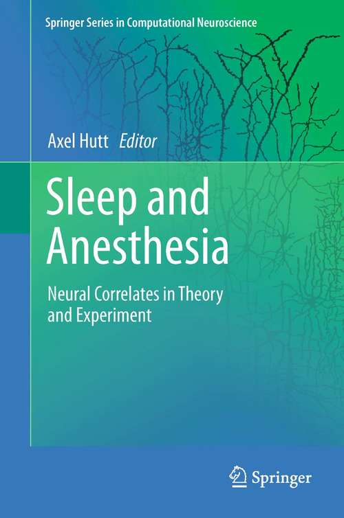 Book cover of Sleep and Anesthesia
