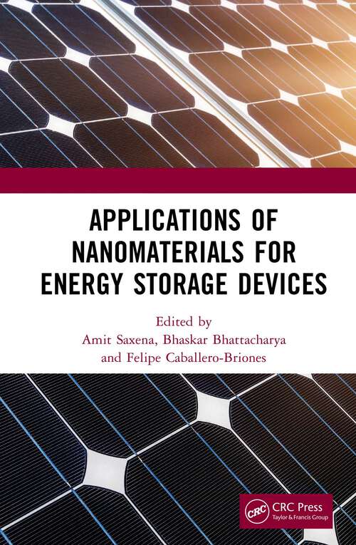 Book cover of Applications of Nanomaterials for Energy Storage Devices