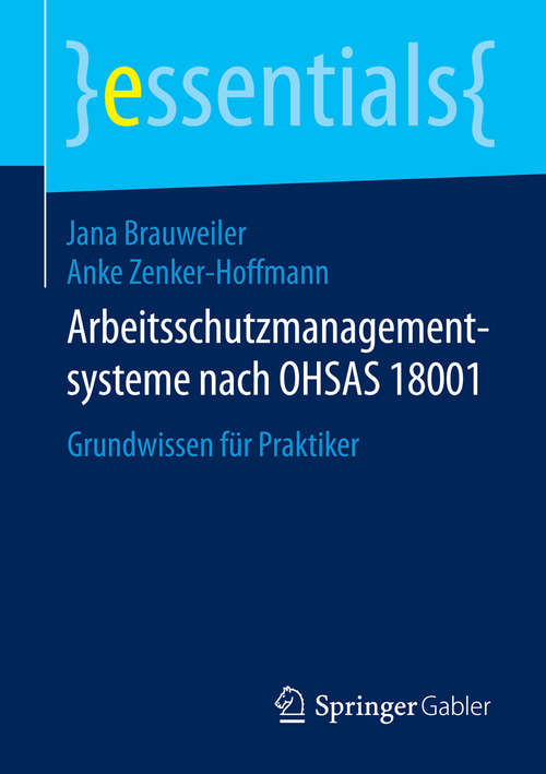 Book cover of Arbeitsschutzmanagementsysteme nach OHSAS 18001