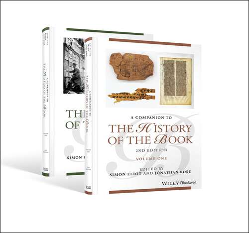 Book cover of Companion to the History of the Book (2) (Blackwell Companions to Literature and Culture #159)