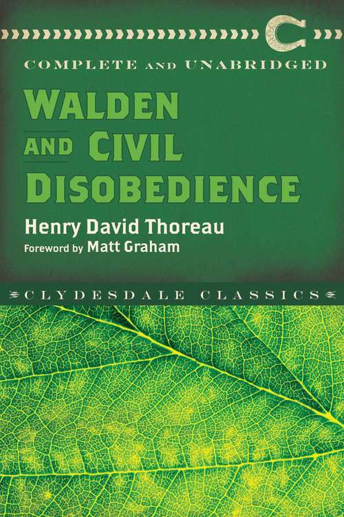 Walden and Civil Disobedience (First Avenue Classics Ser.)