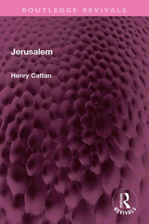 Book cover of Jerusalem (Routledge Revivals)
