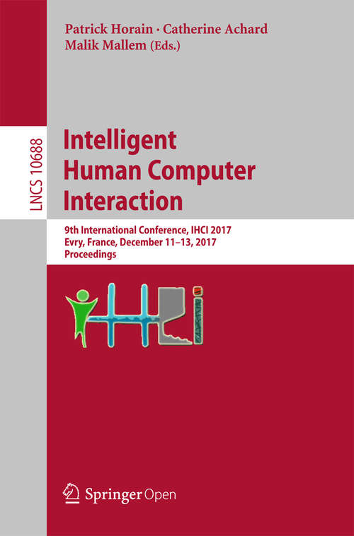Book cover of Intelligent Human Computer Interaction