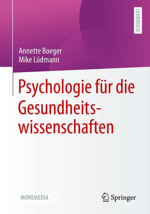 Book cover of Psychologie für die Gesundheitswissenschaften (1. Aufl. 2022)