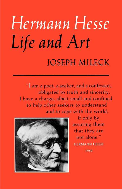 Book cover of Hermann Hesse: Life and Art