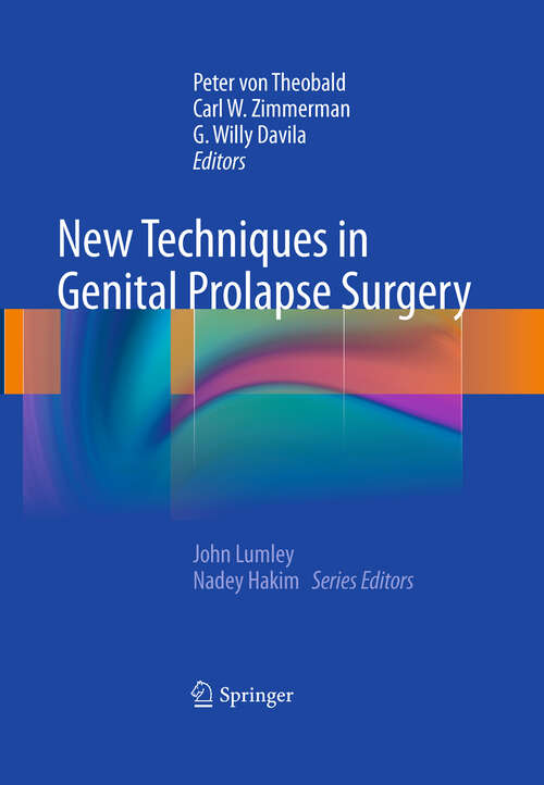 Book cover of New Techniques in Genital Prolapse Surgery