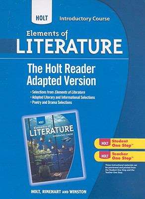 Book cover of Holt Elements of Literature, Introductory Course, The Holt Reader, Adapted Version