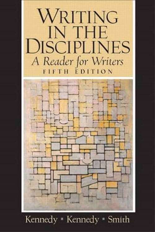 Book cover of Writing in the Disciplines: A Reader for Writers (Fifth Edition)