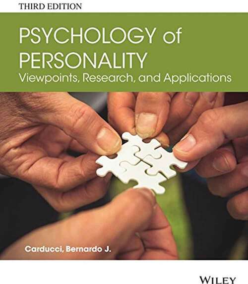 Book cover of Psychology Of Personality: Viewpoints, Research, And Applications (Third Edition)
