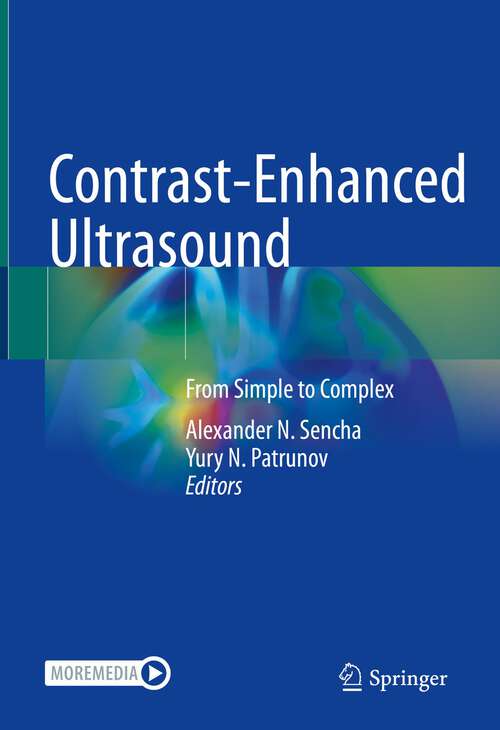 Book cover of Contrast-Enhanced Ultrasound: From Simple to Complex (1st ed. 2022)