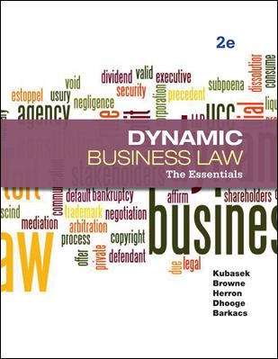 Book cover of Dynamic Business Law: The Essentials (Second Edition)