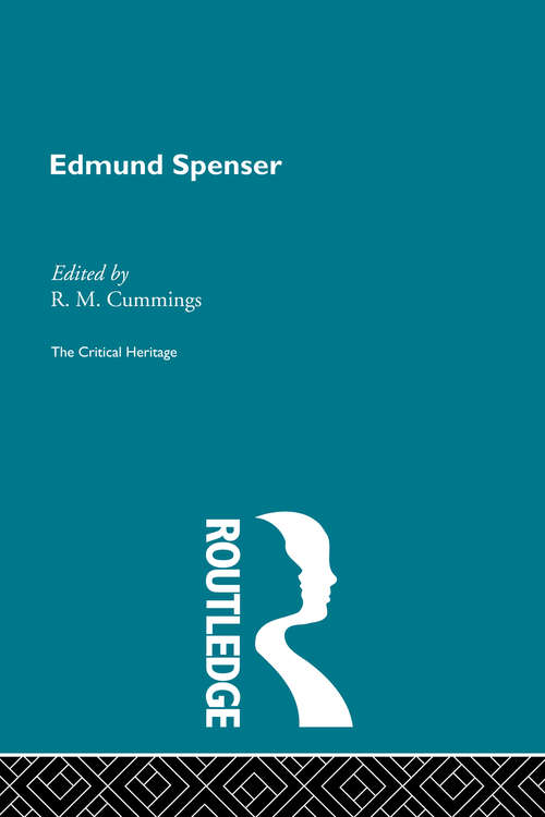 Book cover of Edmund Spencer: The Critical Heritage