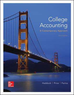 College Accounting: A Contemporary Approach (Third Edition)