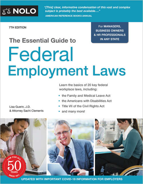 Book cover of The Essential Guide to Federal Employment Laws (Seventh Edition)
