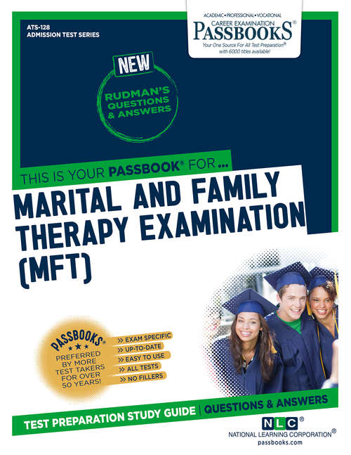 Book cover of MARITAL AND FAMILY THERAPY EXAMINATION (MFT): Passbooks Study Guide (Admission Test Series)