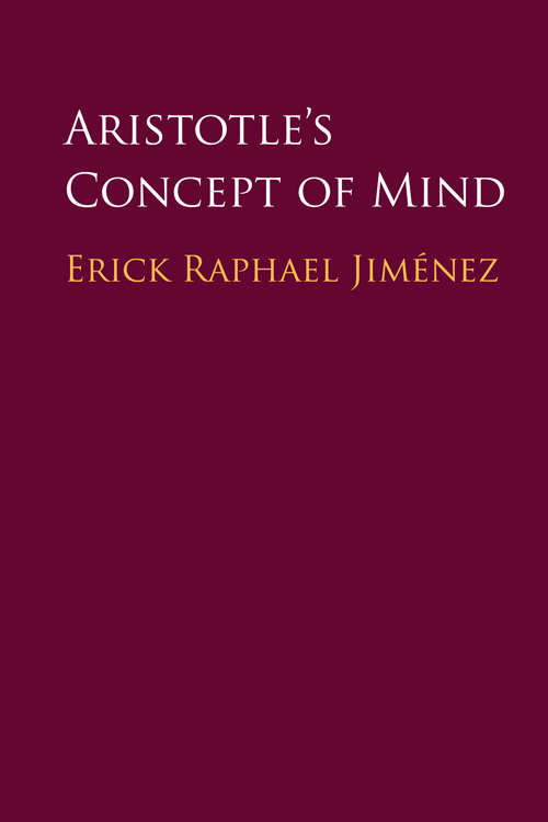 Book cover of Aristotle's Concept of Mind