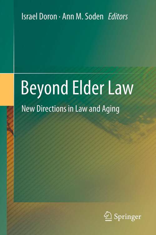 Book cover of Beyond Elder Law: New Directions in Law and Aging