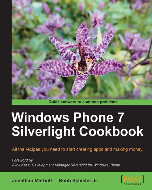 Book cover of Windows Phone 7 Silverlight Cookbook