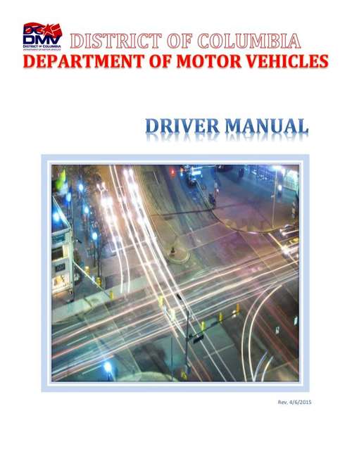 Book cover of District of Columbia Driver Manual