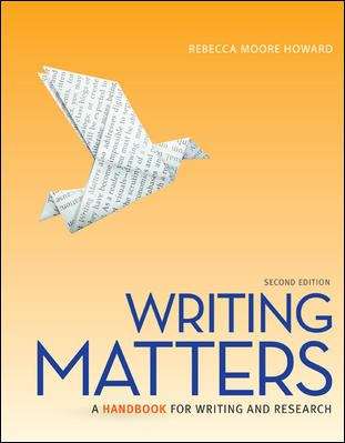 Book cover of Writing Matters: A Handbook for Writing and Research