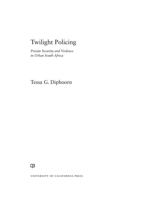 Book cover of Twilight Policing