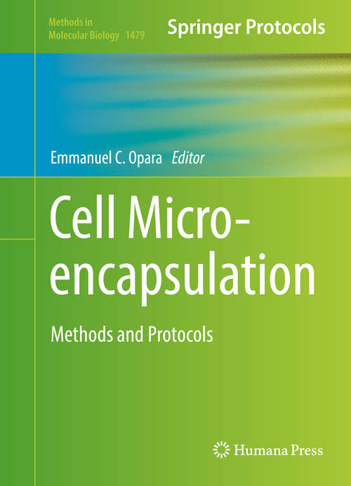 Book cover of Cell Microencapsulation