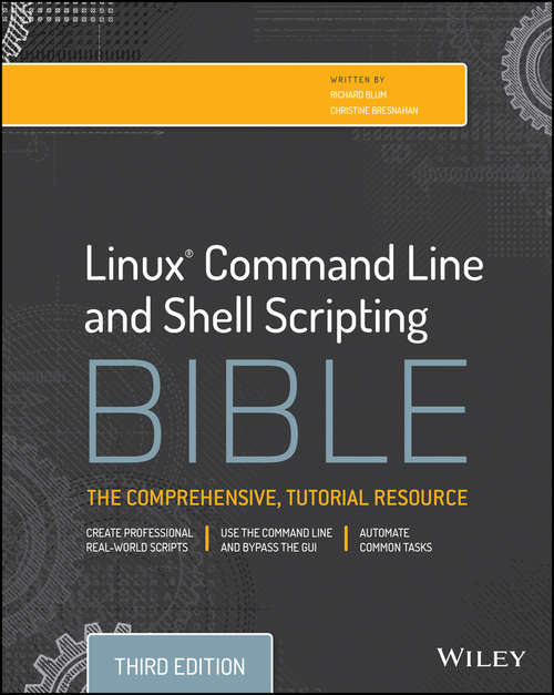 Book cover of Linux Command Line and Shell Scripting Bible