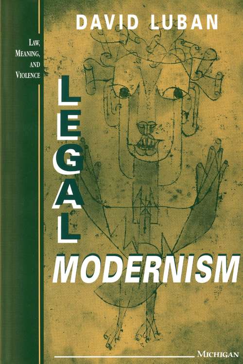 Book cover of Legal Modernism