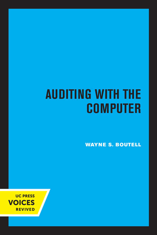 Book cover of Auditing with the Computer