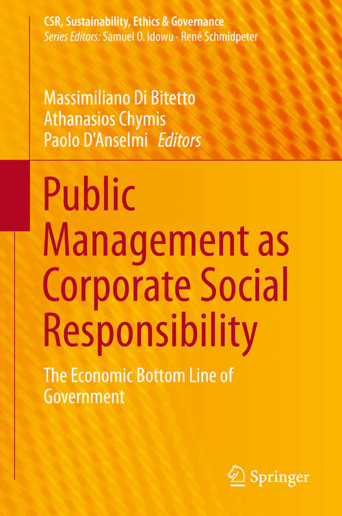 Book cover of Public Management as Corporate Social Responsibility