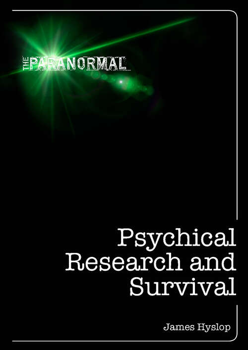 Book cover of Psychical Research and Survival