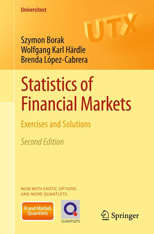 Book cover of Statistics of Financial Markets: Exercises and Solutions