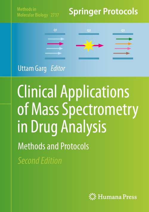 Book cover of Clinical Applications of Mass Spectrometry in Drug Analysis: Methods and Protocols (2nd ed. 2024) (Methods in Molecular Biology #2737)