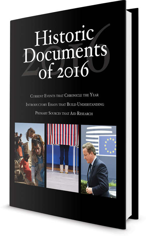 Book cover of Historic Documents of 2016