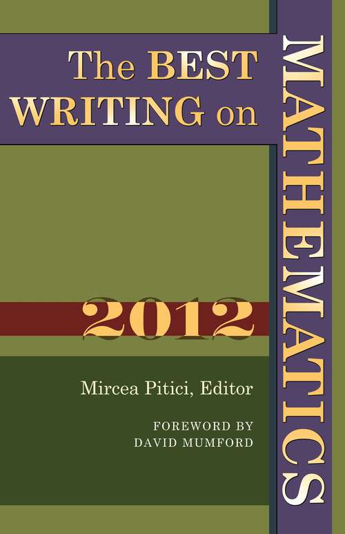 Book cover of The Best Writing on Mathematics 2012