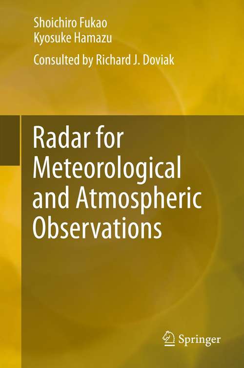 Book cover of Radar for Meteorological and Atmospheric Observations