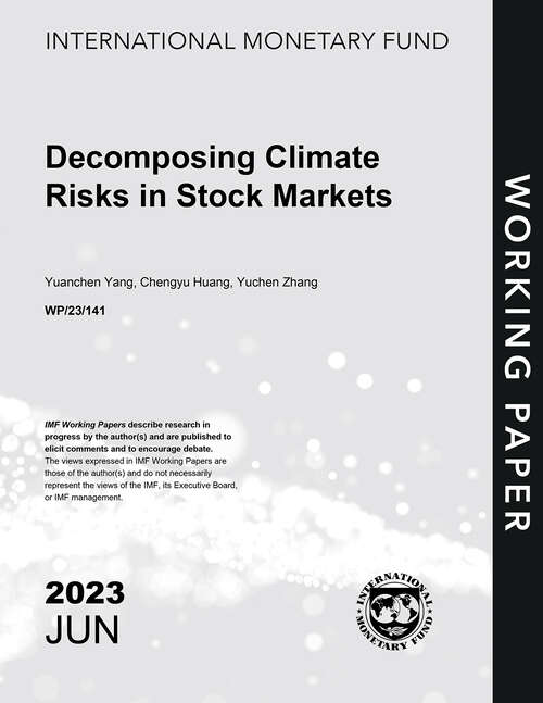 Book cover of Decomposing Climate Risks in Stock Markets