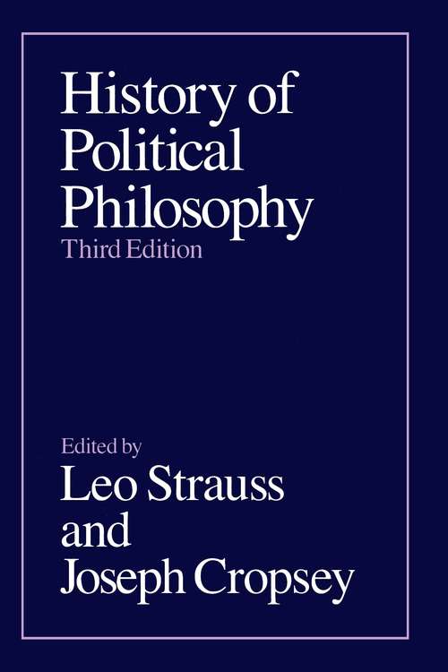 Book cover of History of Political Philosophy (Third Edition)