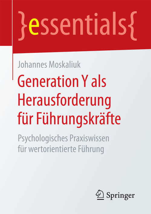 Book cover of Generation Y als Herausforderung für Führungskräfte