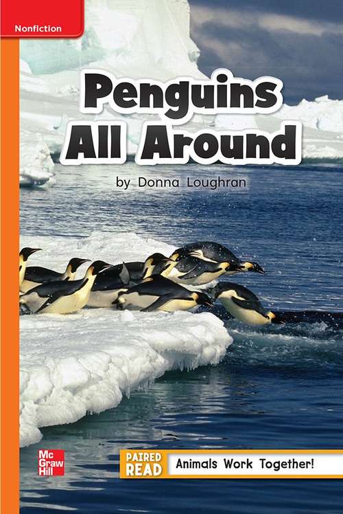 Book cover of Penguins All Around [Approaching Level, Grade 1]