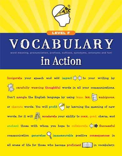 Book cover of Vocabulary In Action, Level F
