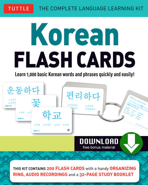 Korean Flash Cards: Learn 1,000 Basic Korean Words and Phrases Quickly and Easily!